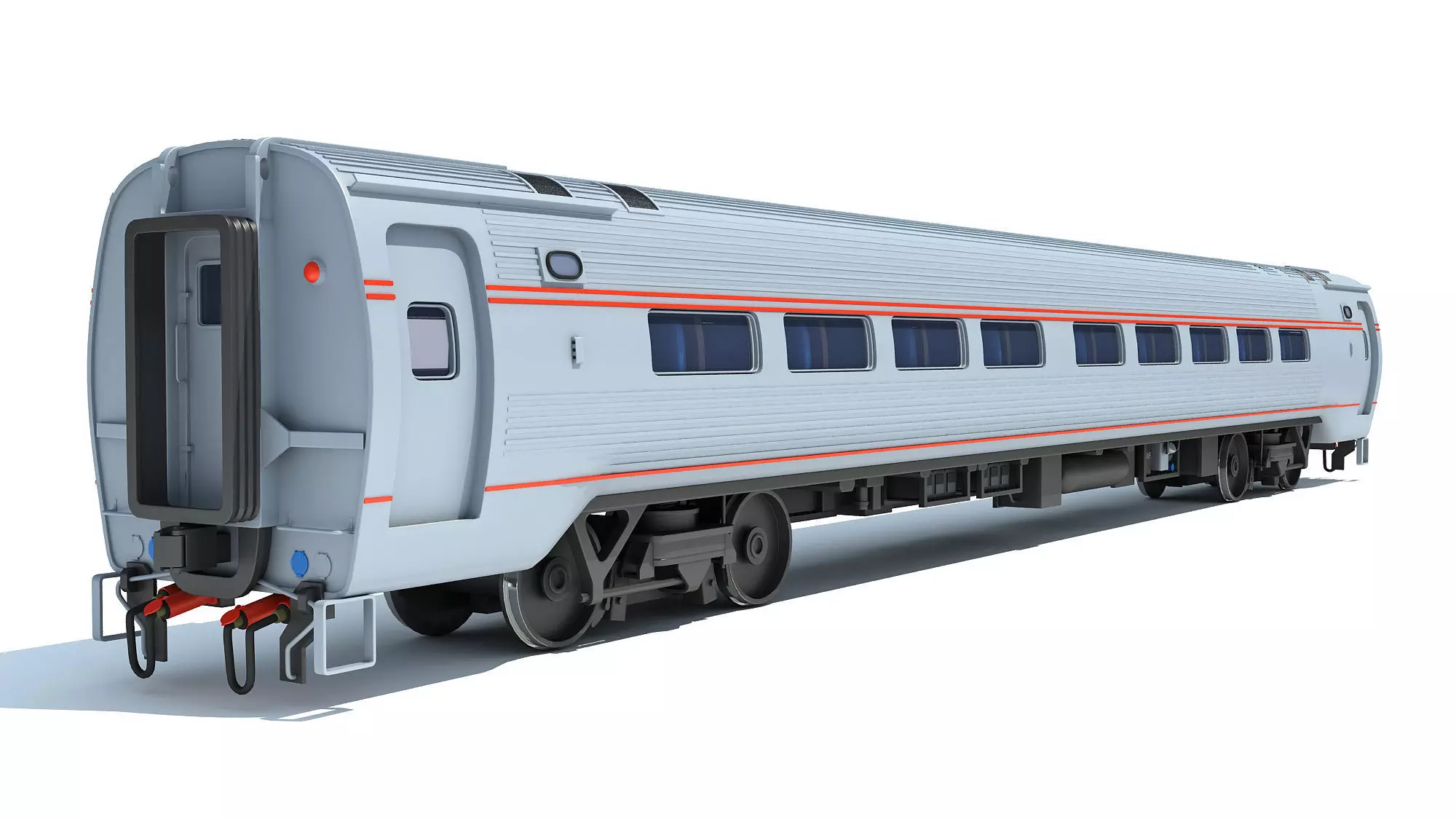 Passenger Train Car 3D model_0