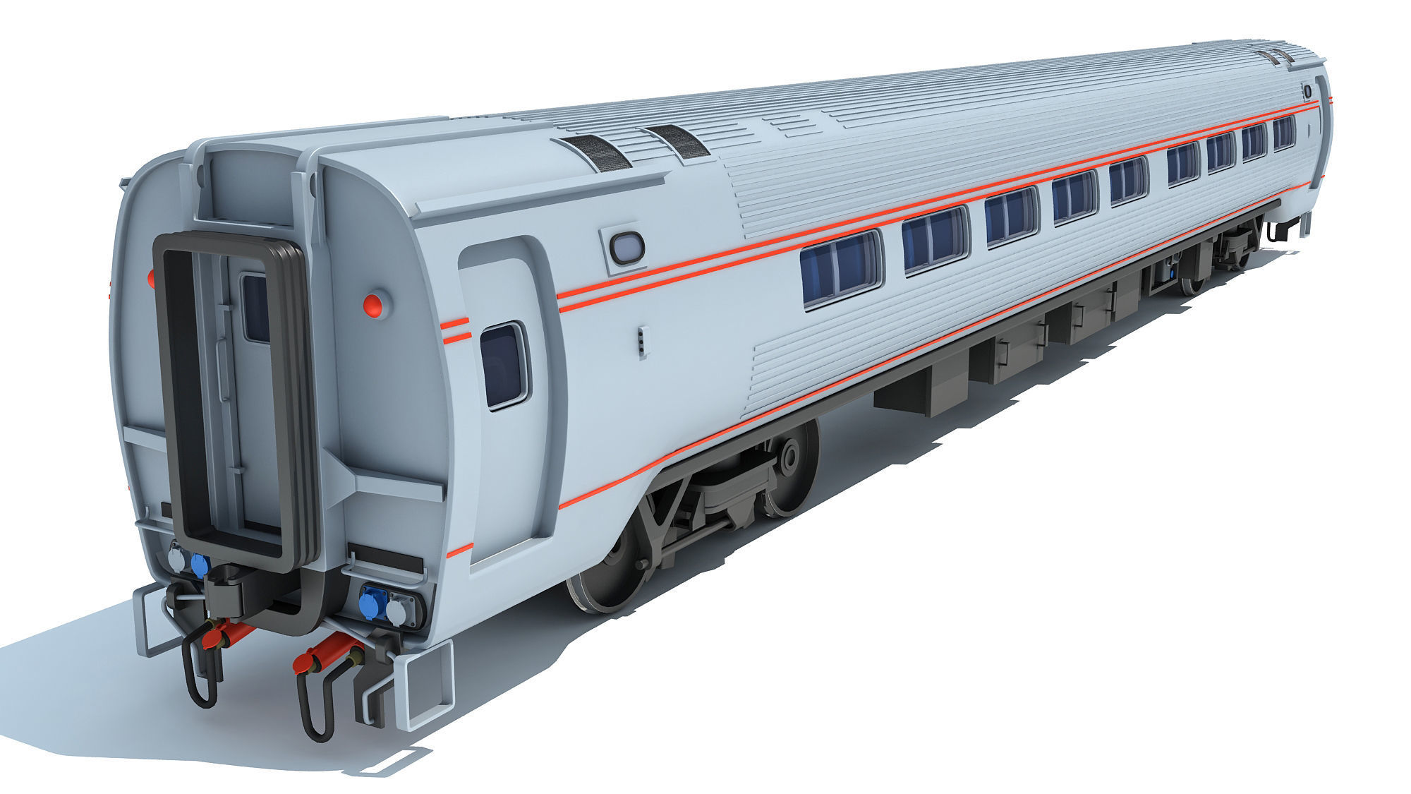 Passenger Train Car 3D model_5