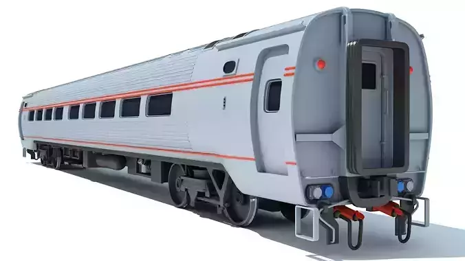 Passenger Train Car 3D 3D model