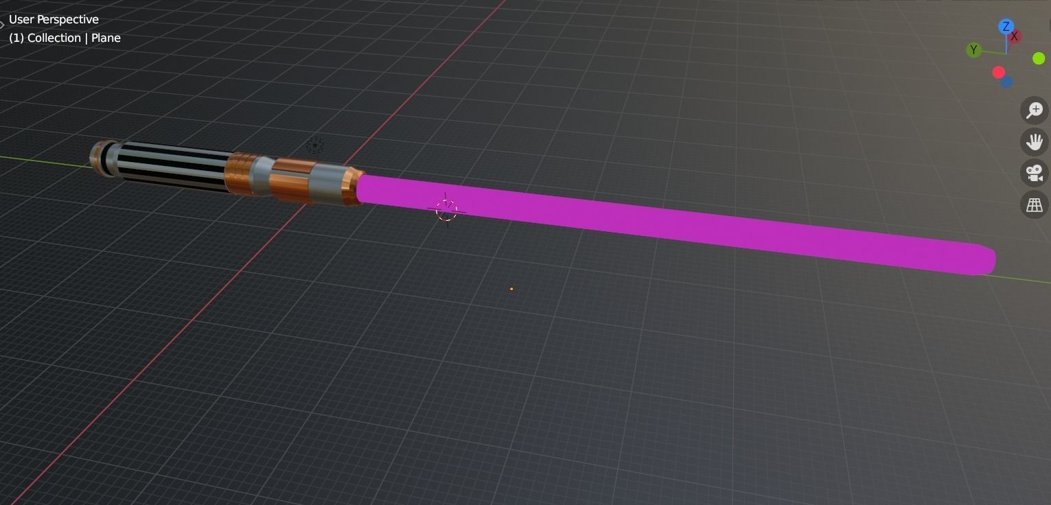 Mace Windu Lightsaber 3D print model_3