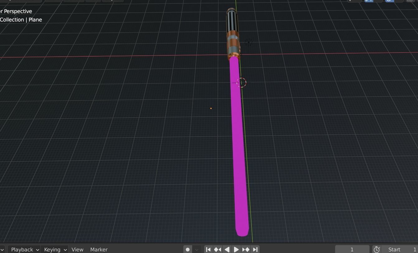 Mace Windu Lightsaber 3D print model_4