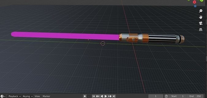 Mace Windu Lightsaber 3D print model