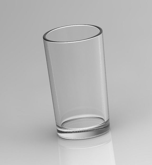 Plain Glass Tumbler 3D print model_1