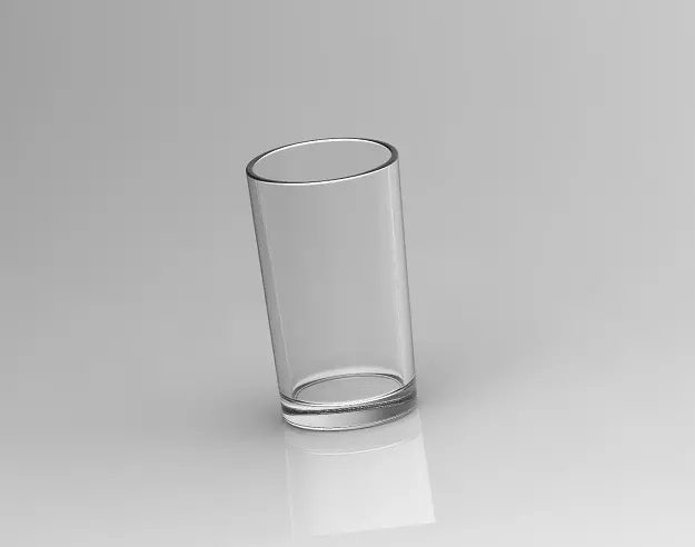 Plain Glass Tumbler 3D print model_0