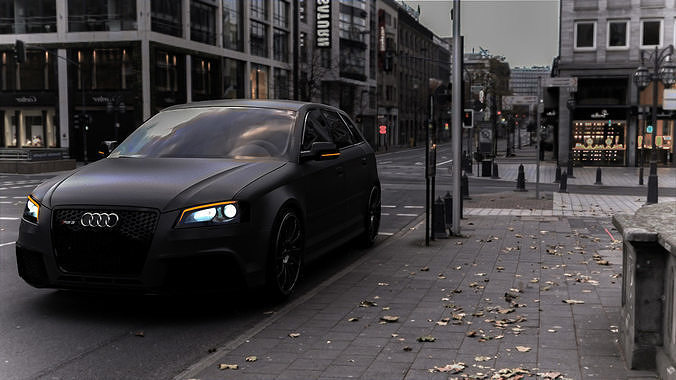 Audi A3 Sline  modified package Low-poly 3D model