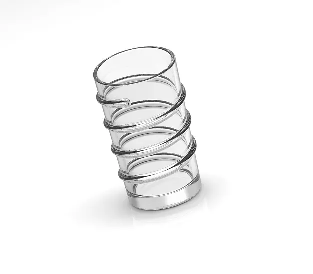 Spiral Glass Tumbler 3D print model_0