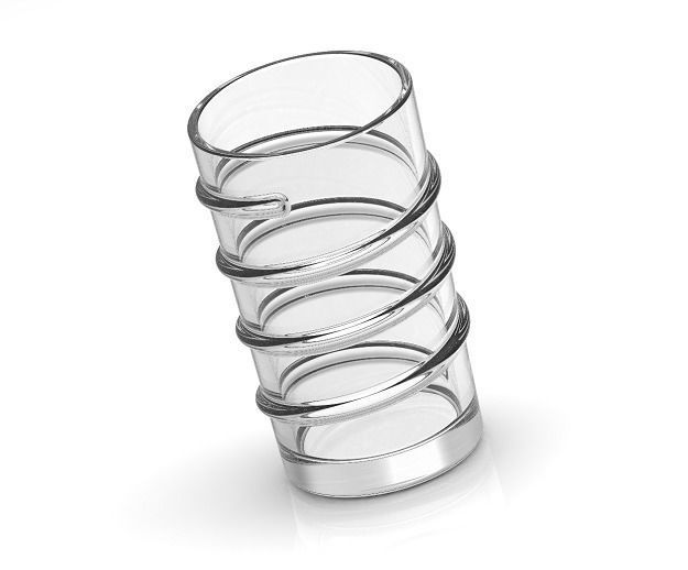 Spiral Glass Tumbler 3D print model_1