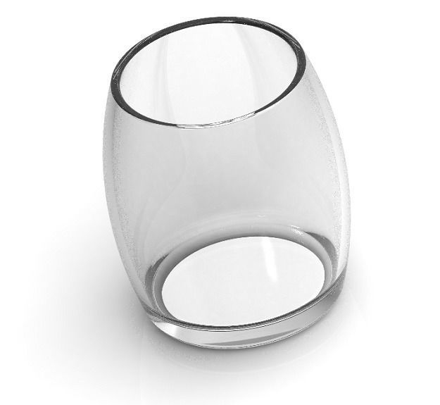 Short Glass Tumbler 3D print model_1
