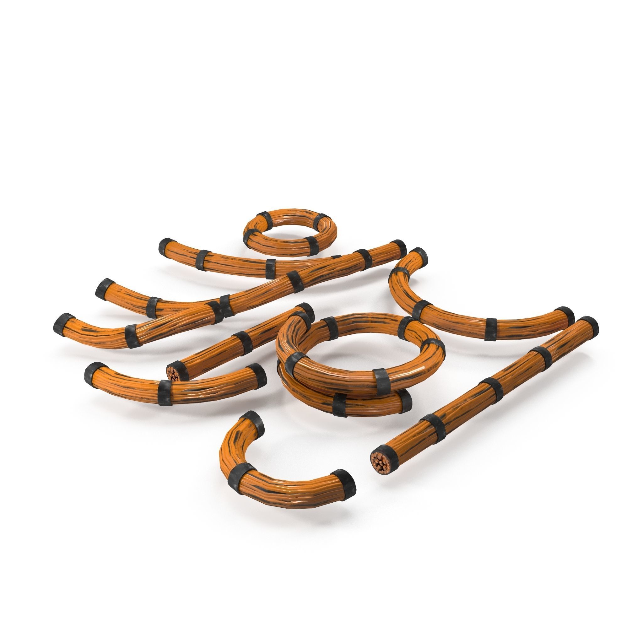 Wires and cables LOW dirt Low-poly 3D model_2