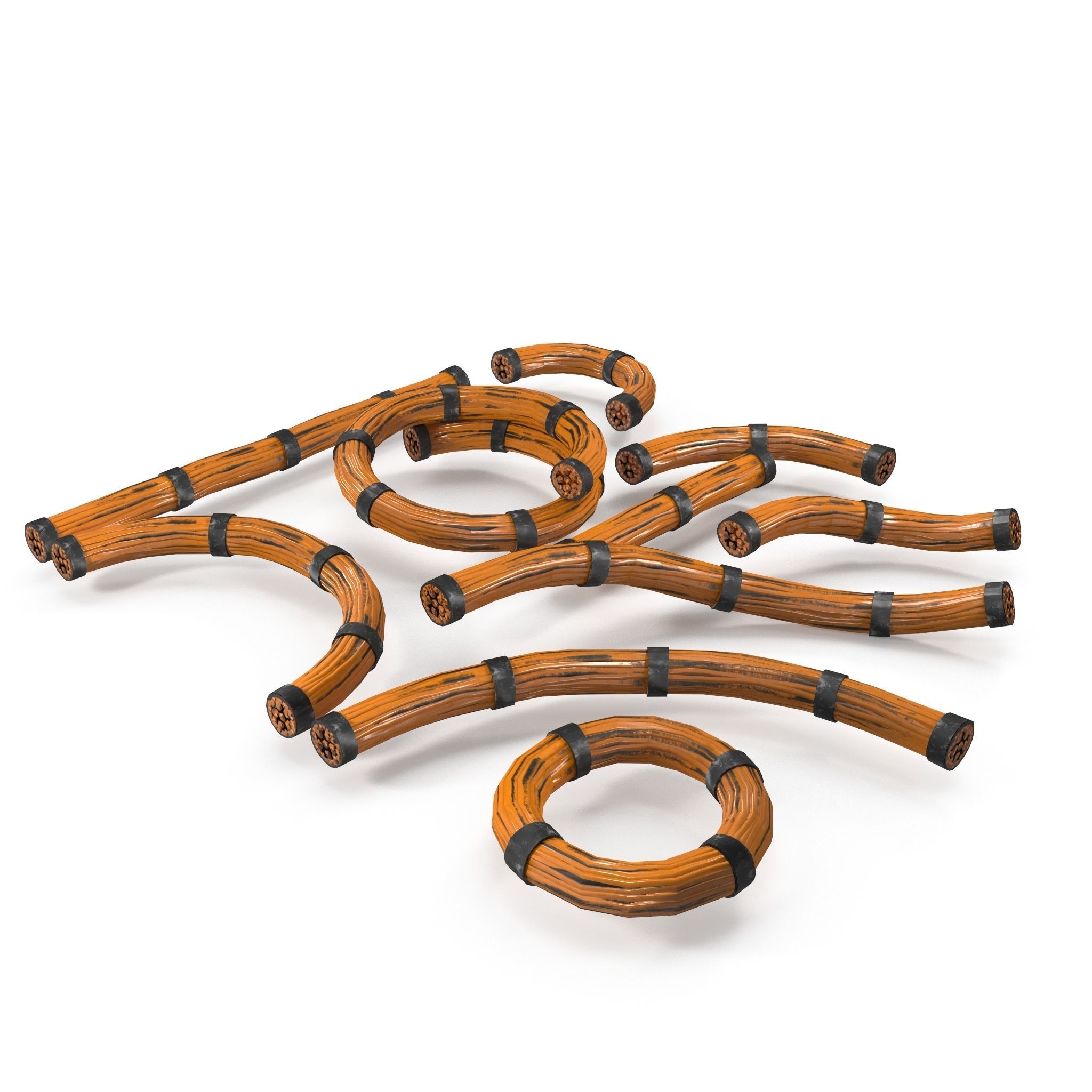 Wires and cables LOW dirt Low-poly 3D model_1