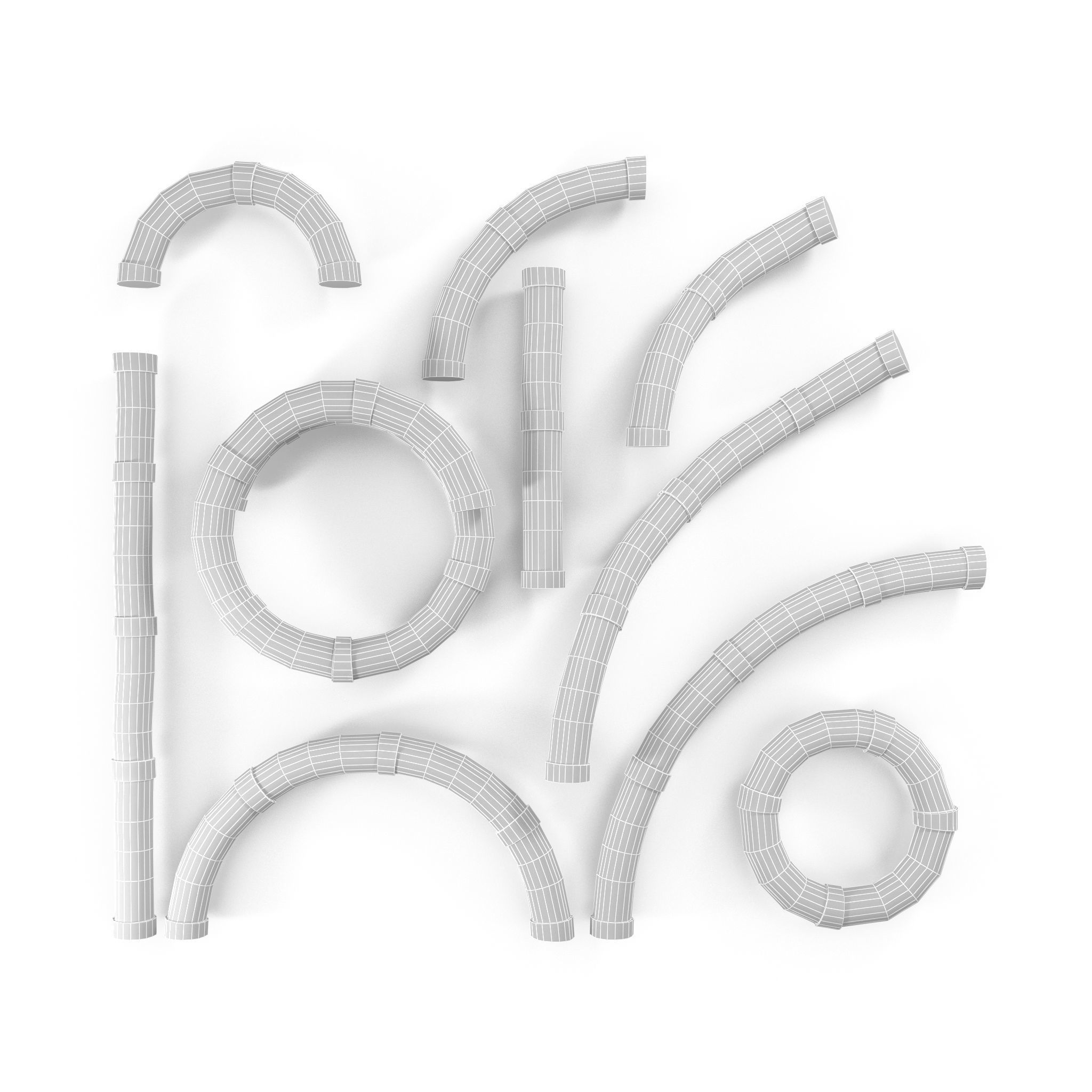 Wires and cables LOW dirt Low-poly 3D model_5