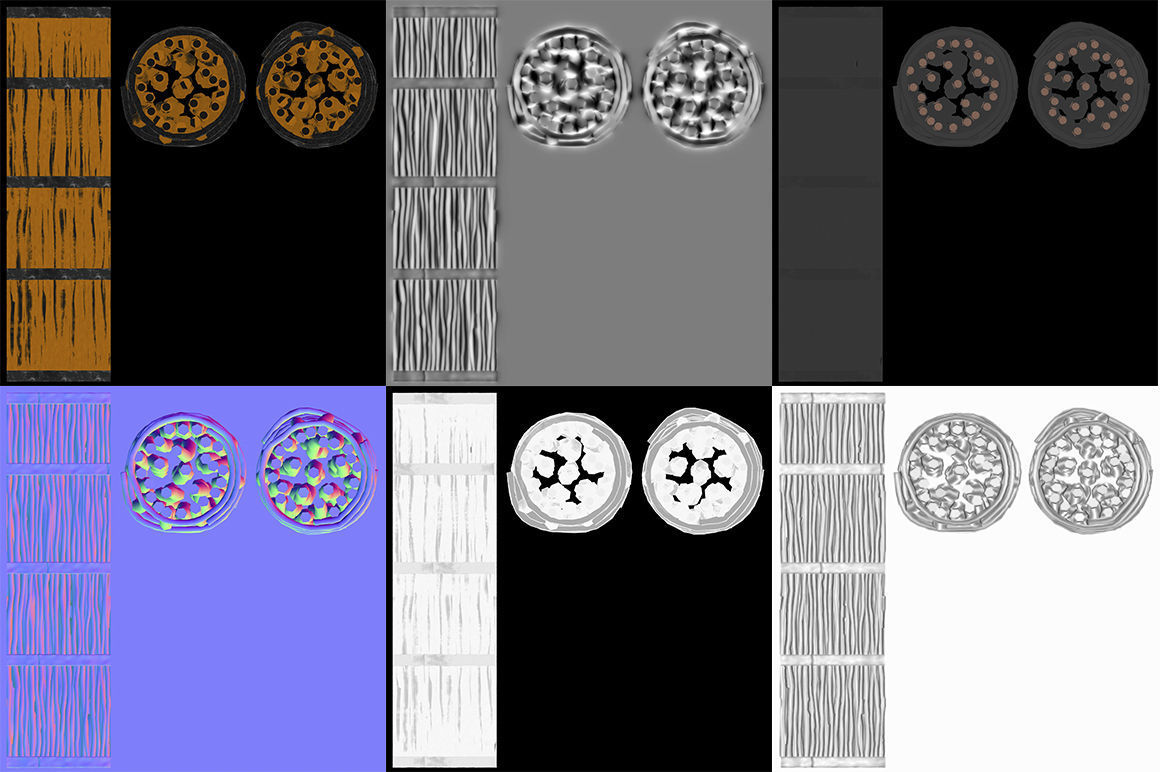 Wires and cables LOW dirt Low-poly 3D model_6