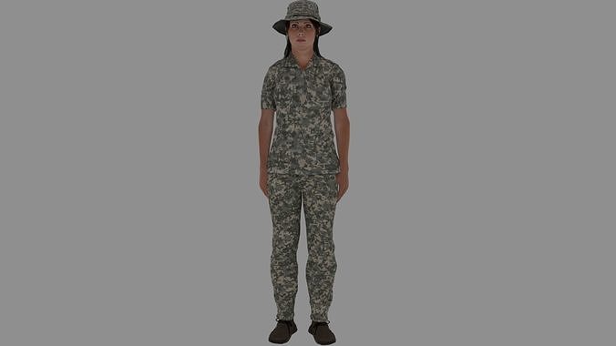 Rigged Soldier 06 3D model