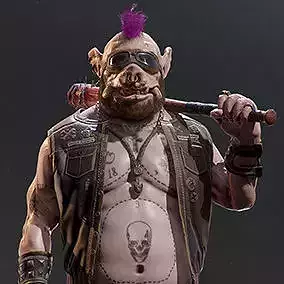 Boar Biker Unreal Engine Low-poly 3D model