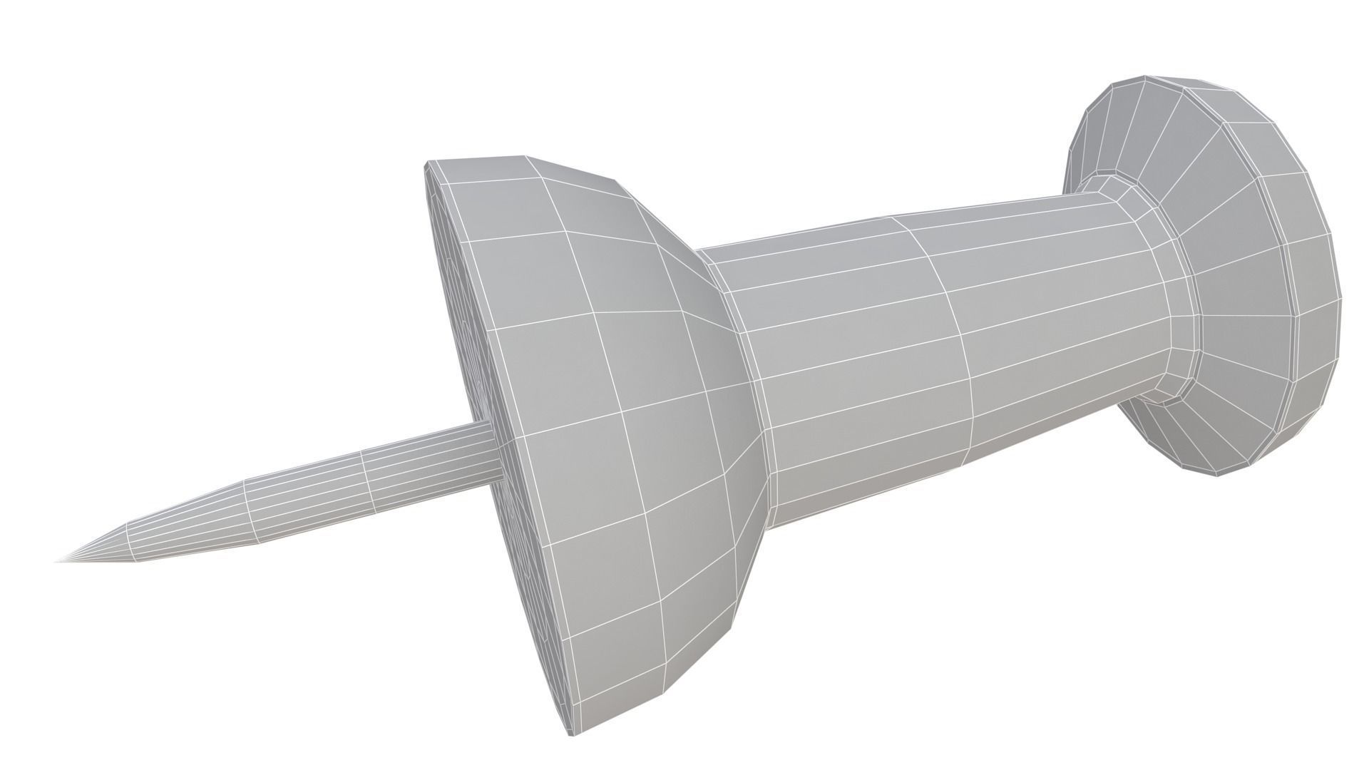 Assorted Push Pin black 3D model_6