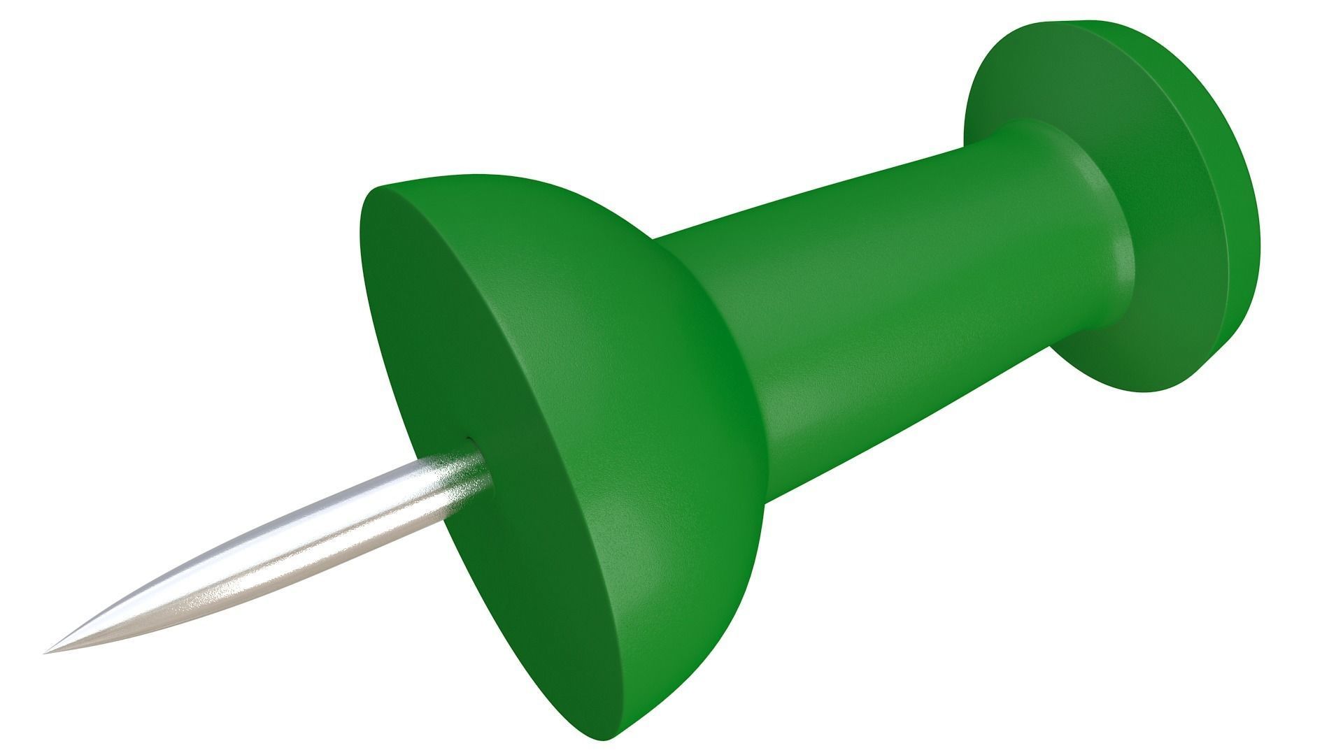 Assorted Push Pin green 3D model_2