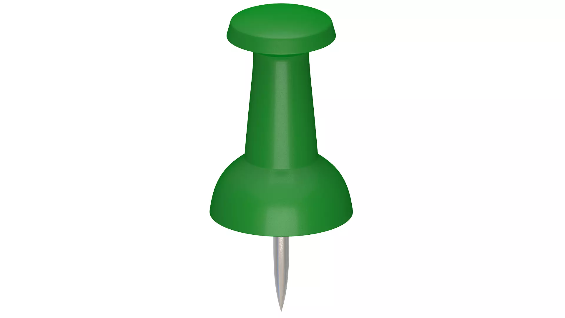 Assorted Push Pin green 3D model_0