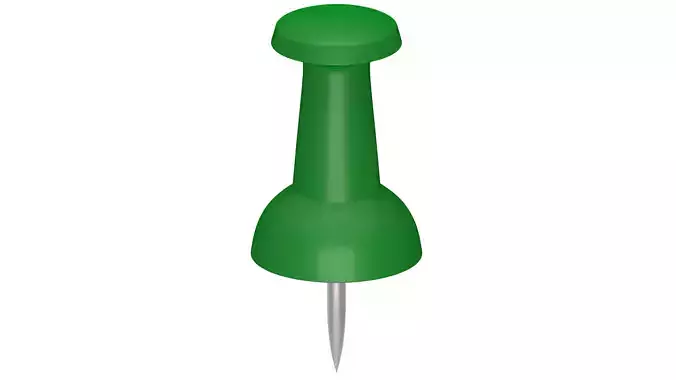 Assorted Push Pin green 3D model