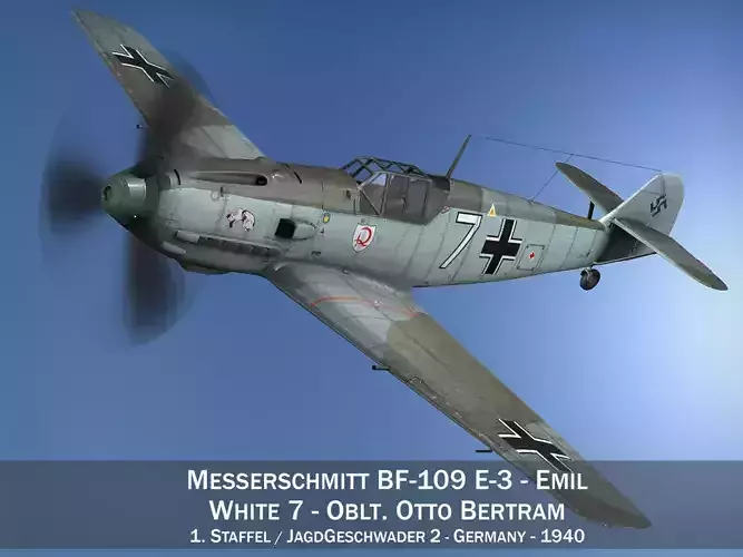 Messerschmitt - BF-109 E - White 7