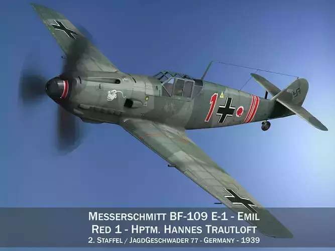 Messerschmitt - BF-109 E - Red 1