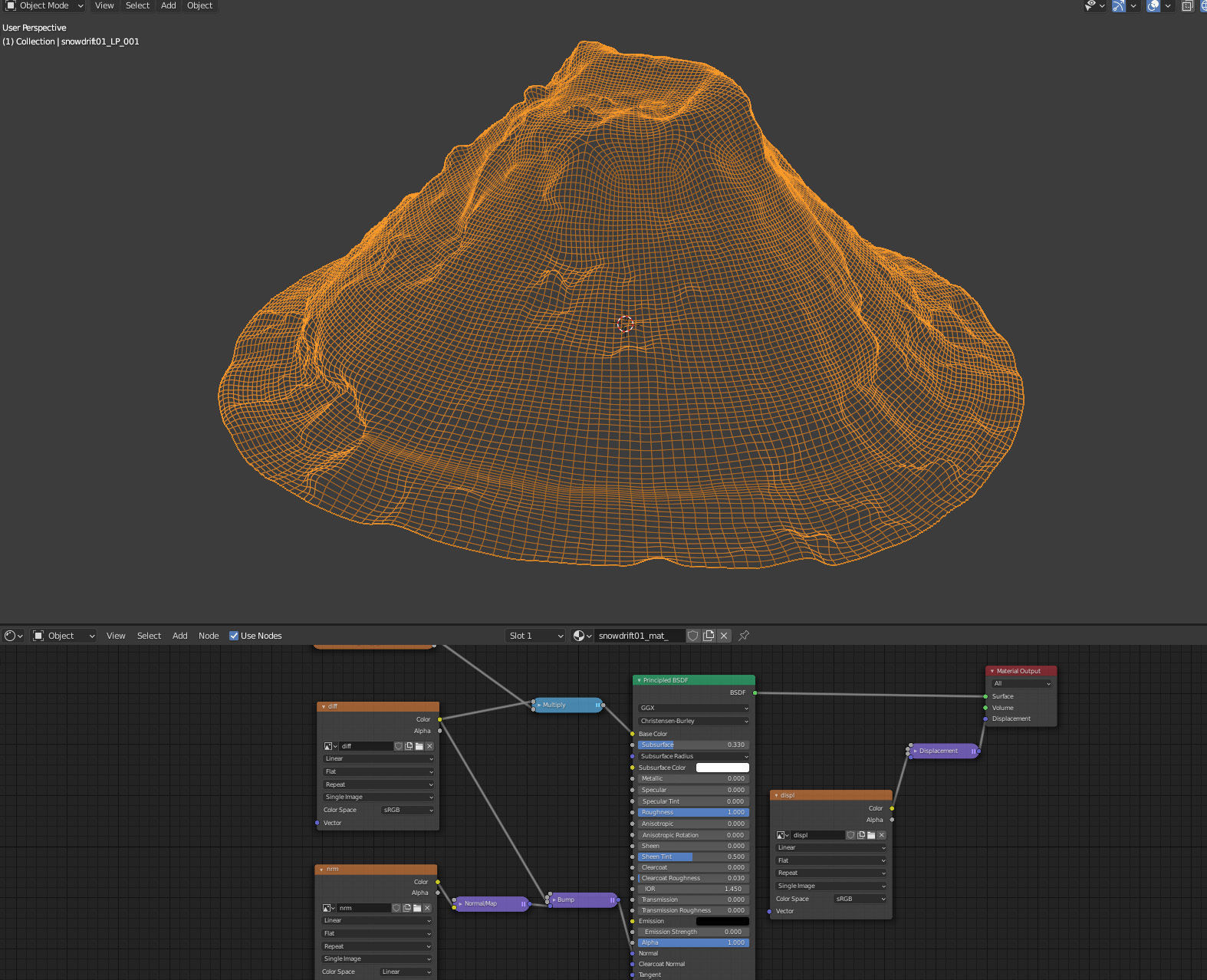 Snowdrift 170cm 3D model_21