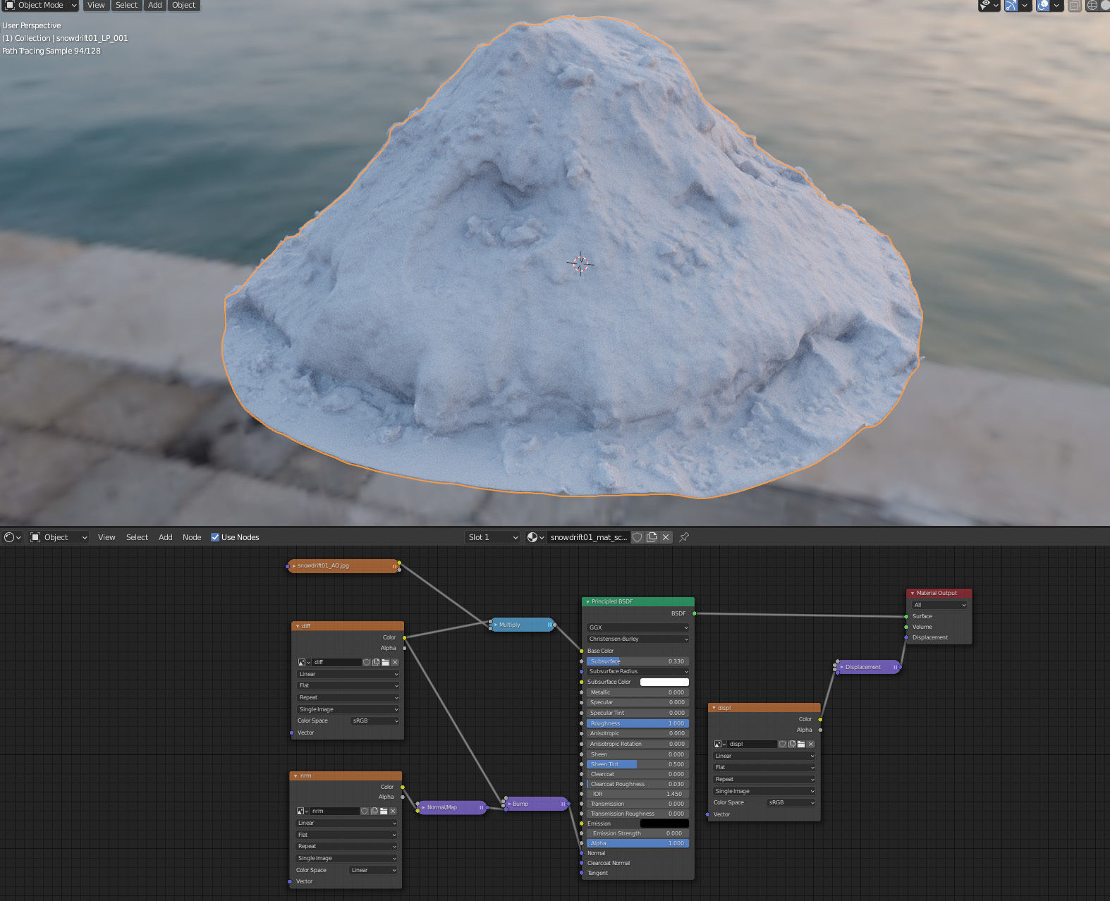 Snowdrift 170cm 3D model_19