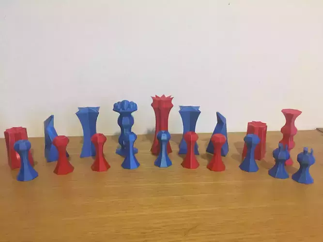 modern custom design chess 3D print model
