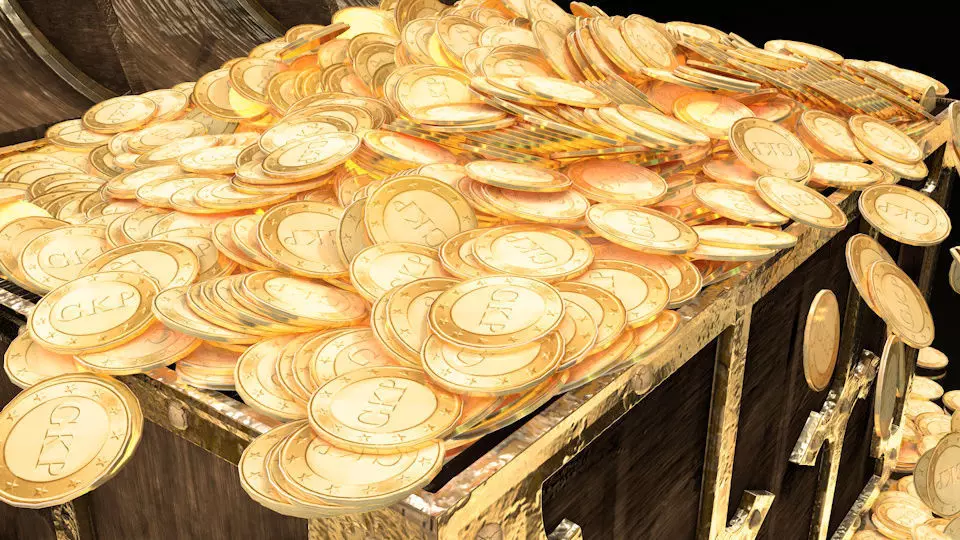 Animated Treasure Chest 3d Model 3D model