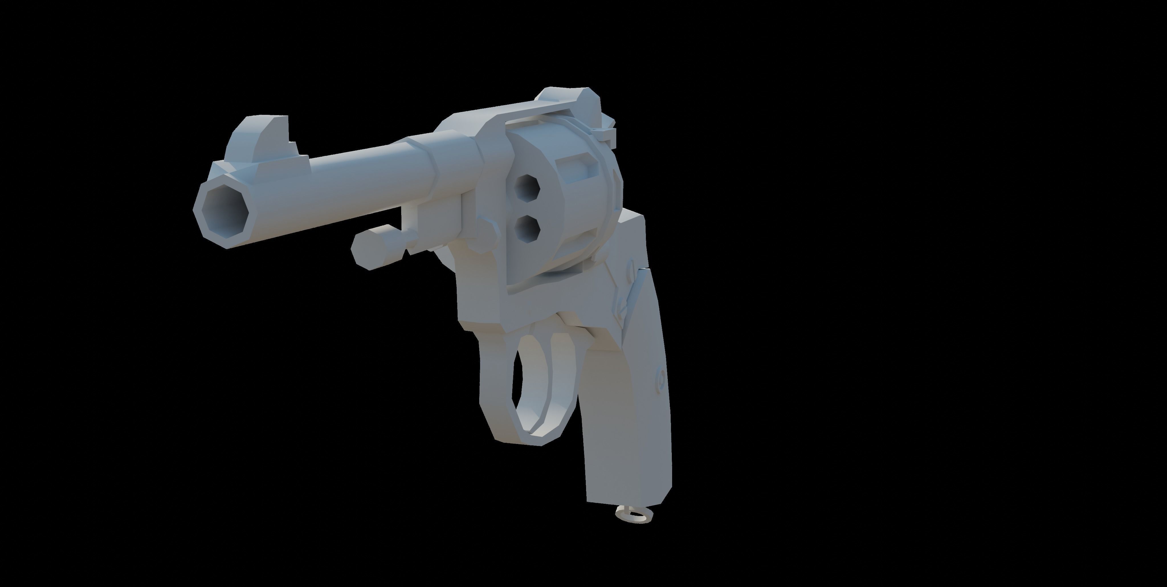 Nagant M1895 Low-poly 3D model_11