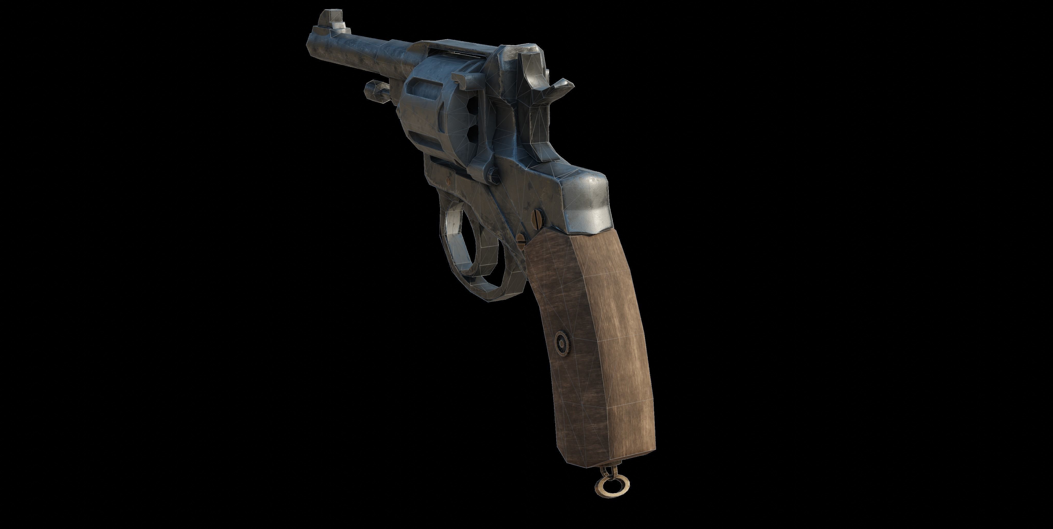 Nagant M1895 Low-poly 3D model_22
