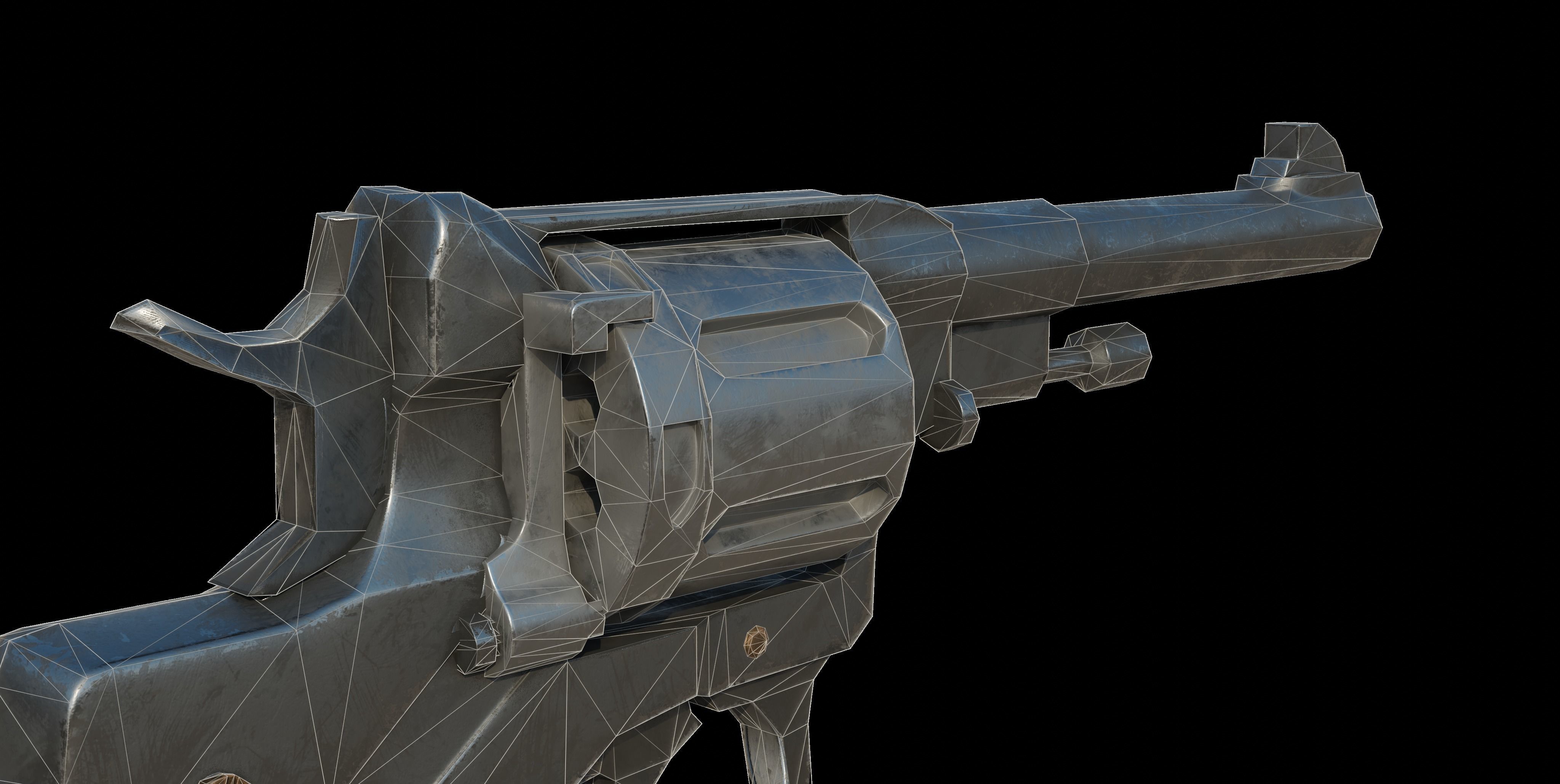Nagant M1895 Low-poly 3D model_31