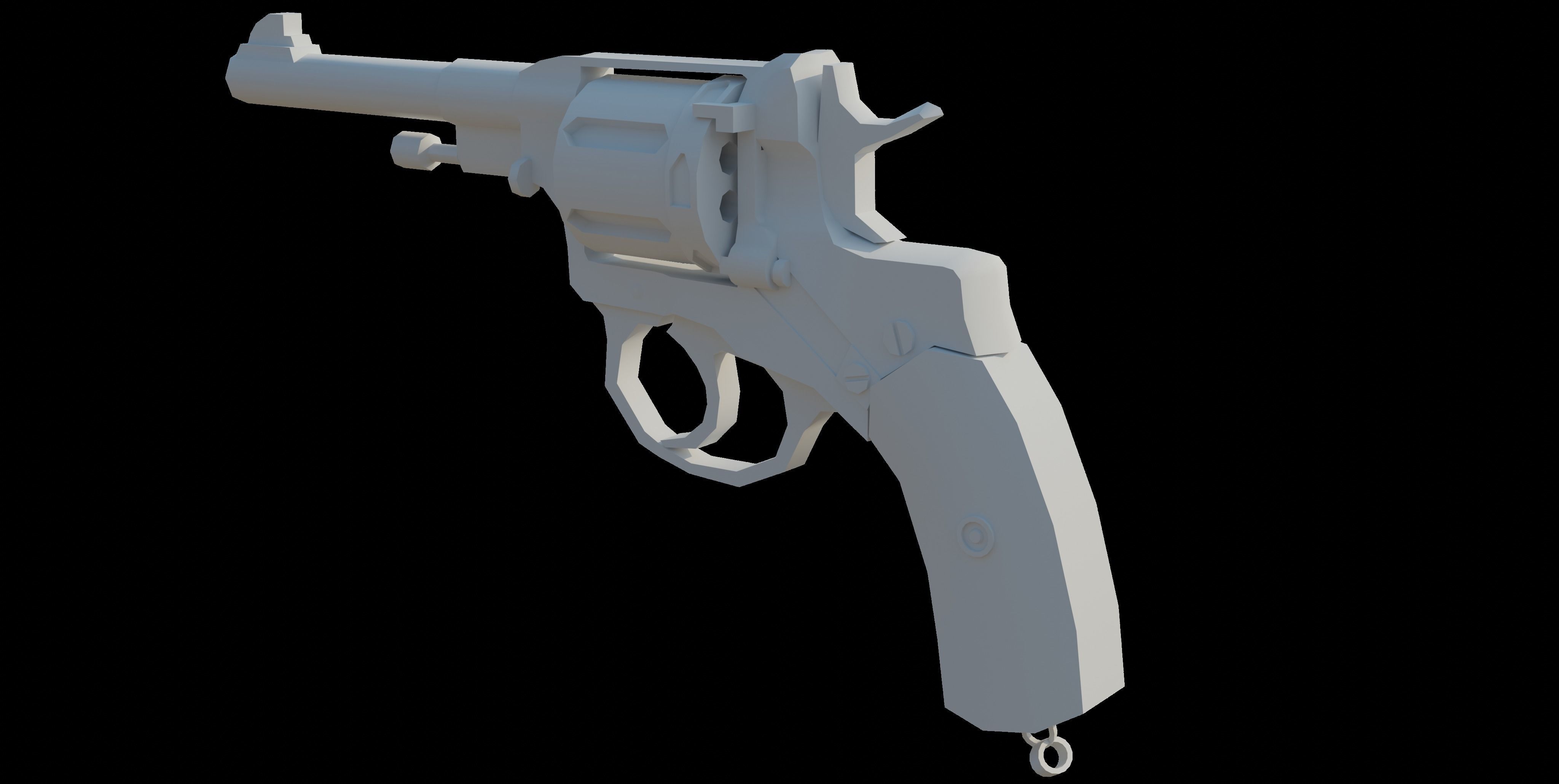 Nagant M1895 Low-poly 3D model_20