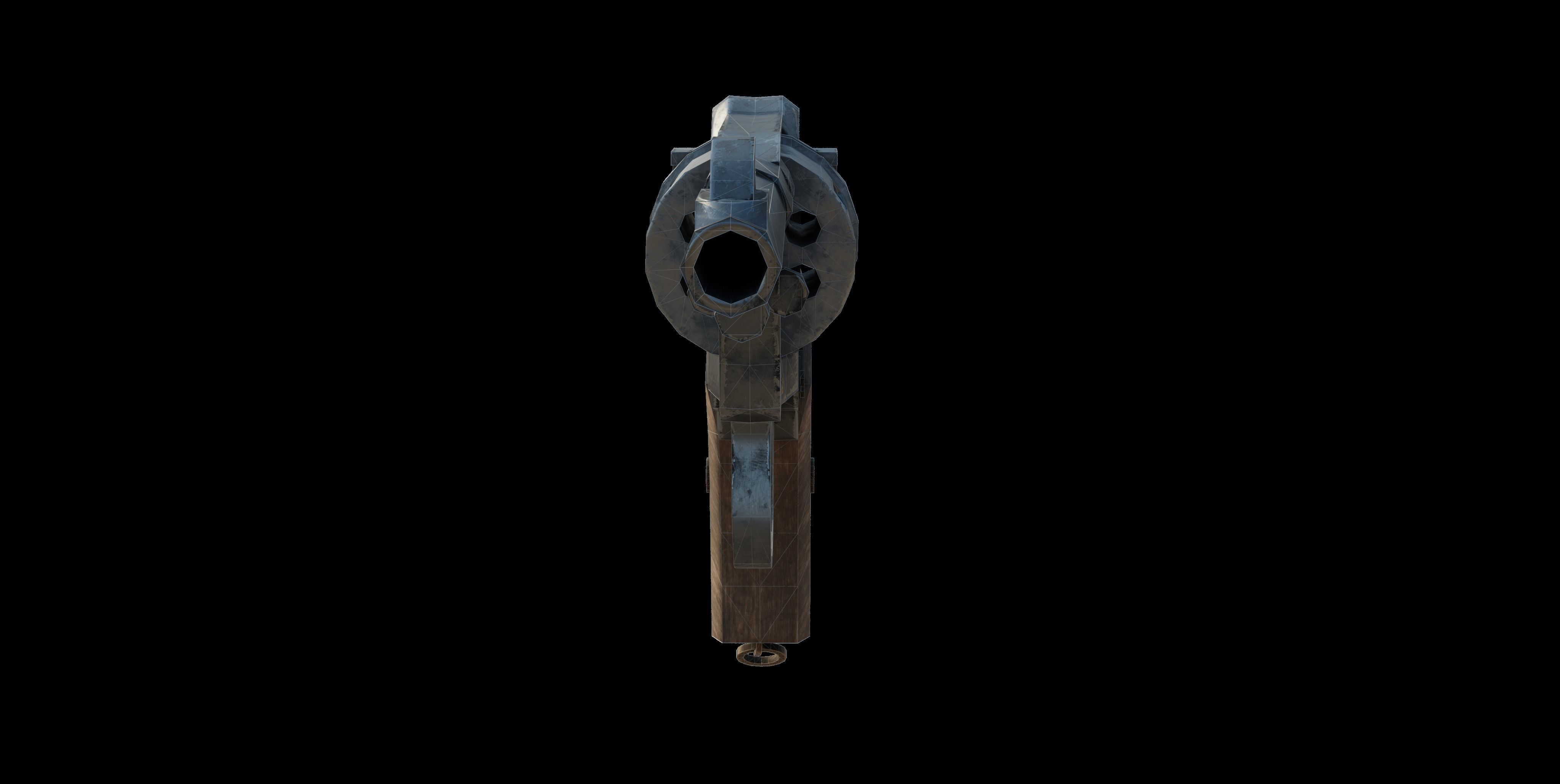 Nagant M1895 Low-poly 3D model_7