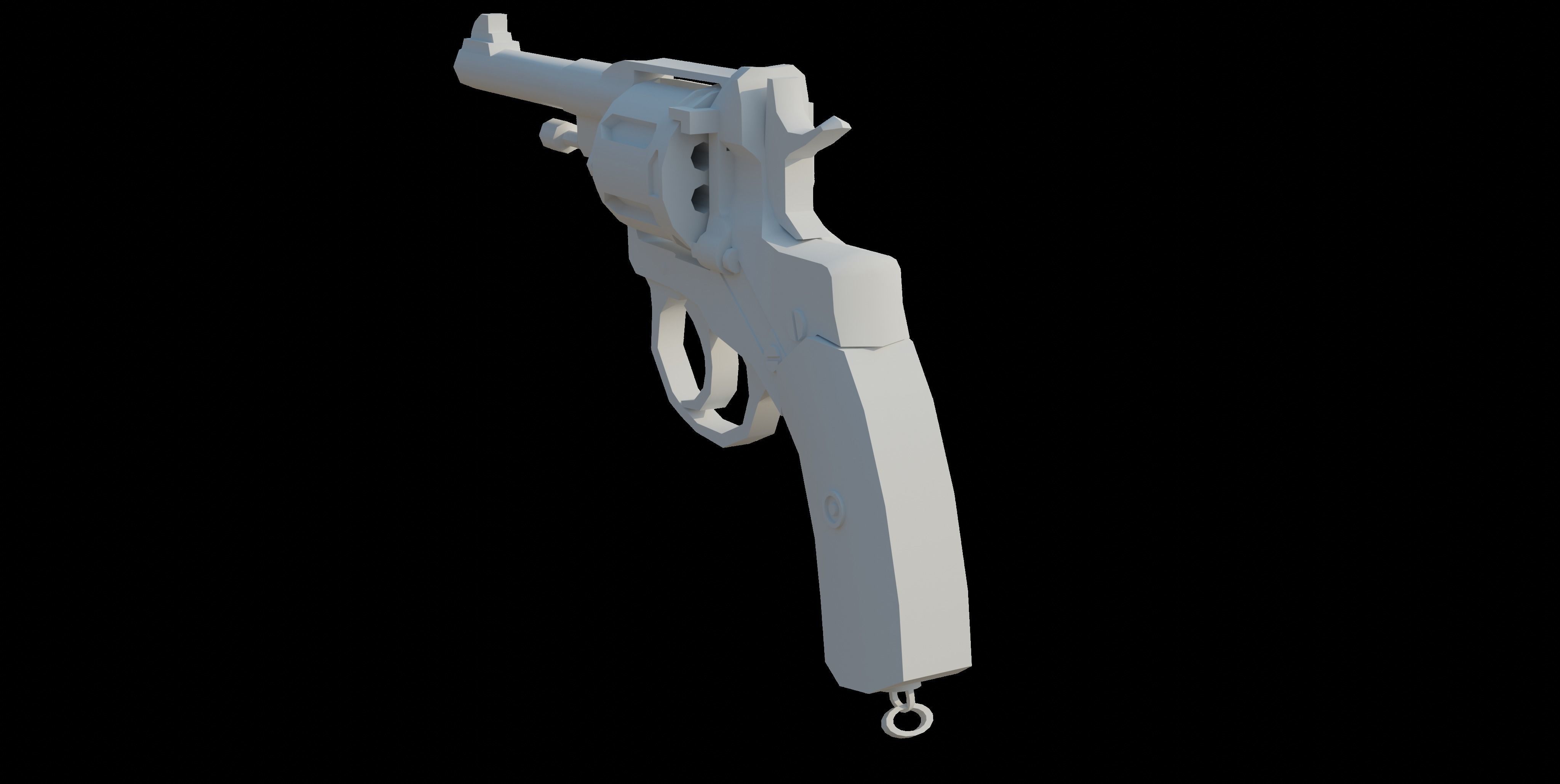 Nagant M1895 Low-poly 3D model_23