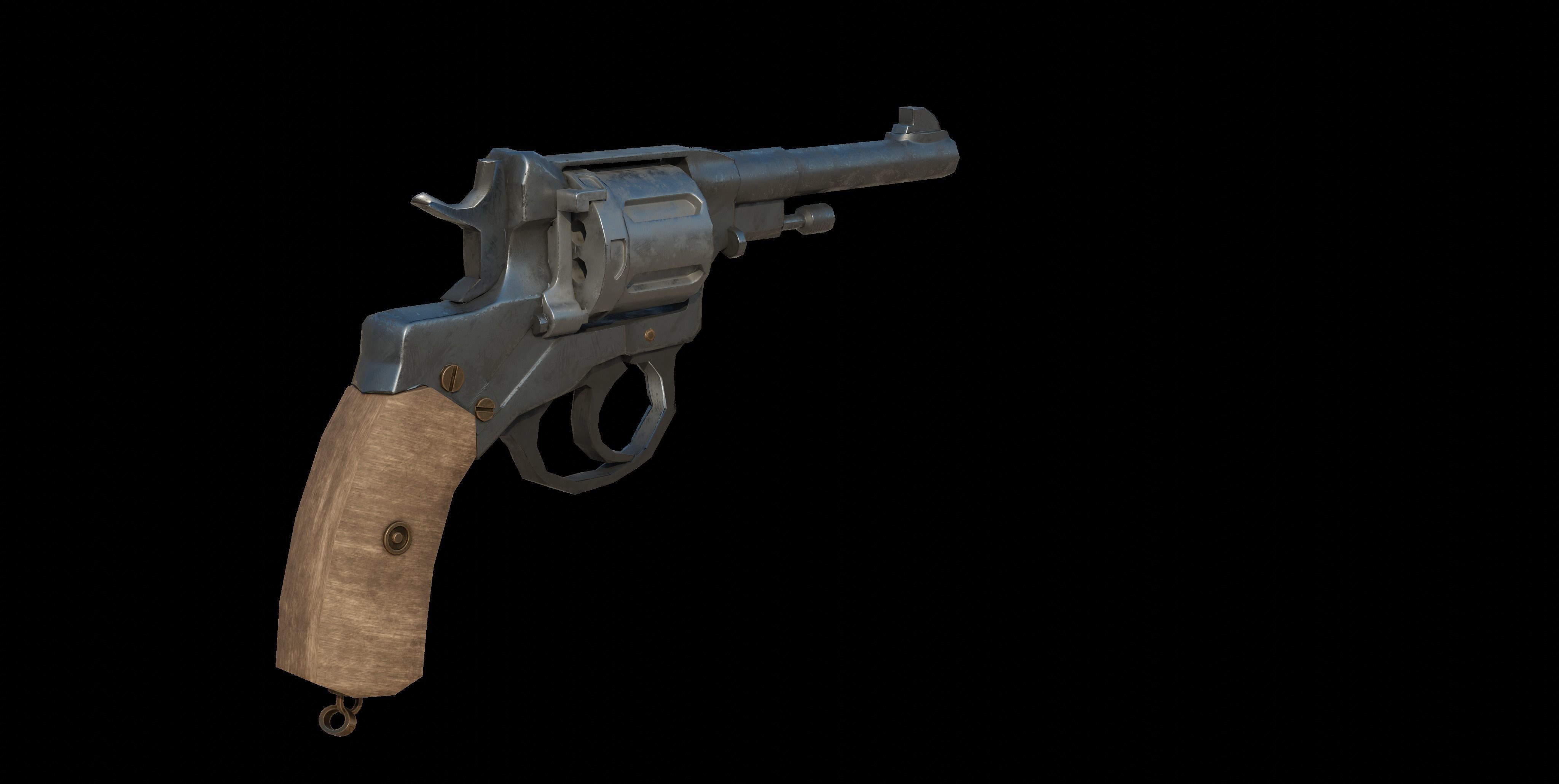 Nagant M1895 Low-poly 3D model_27
