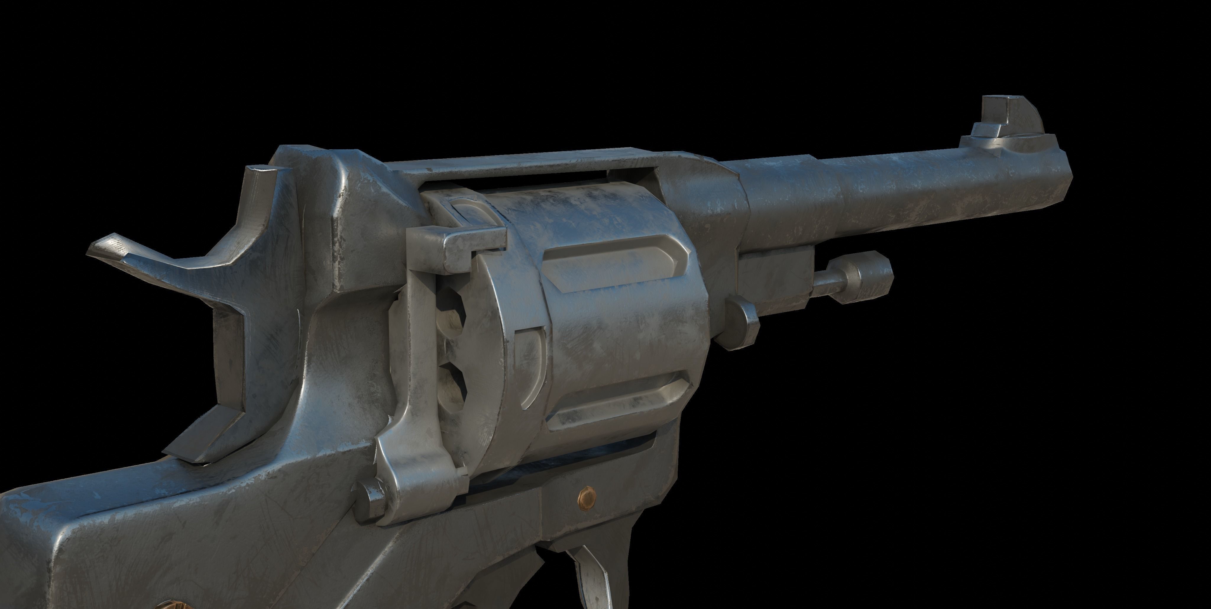 Nagant M1895 Low-poly 3D model_30