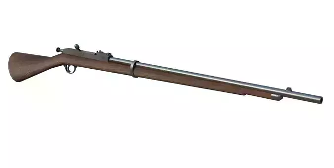 Berdan M1870 Low-poly 3D model