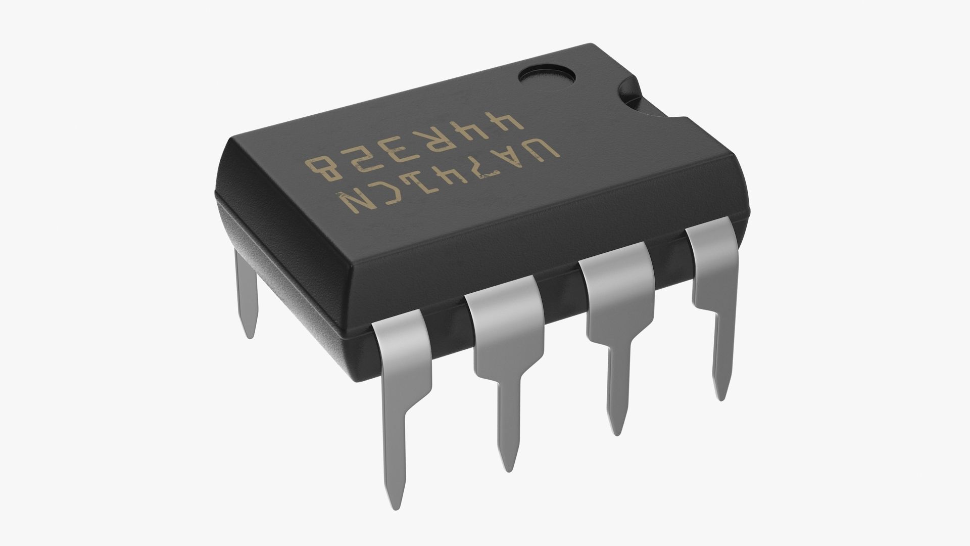 Microchip Small Low-poly 3D model_4