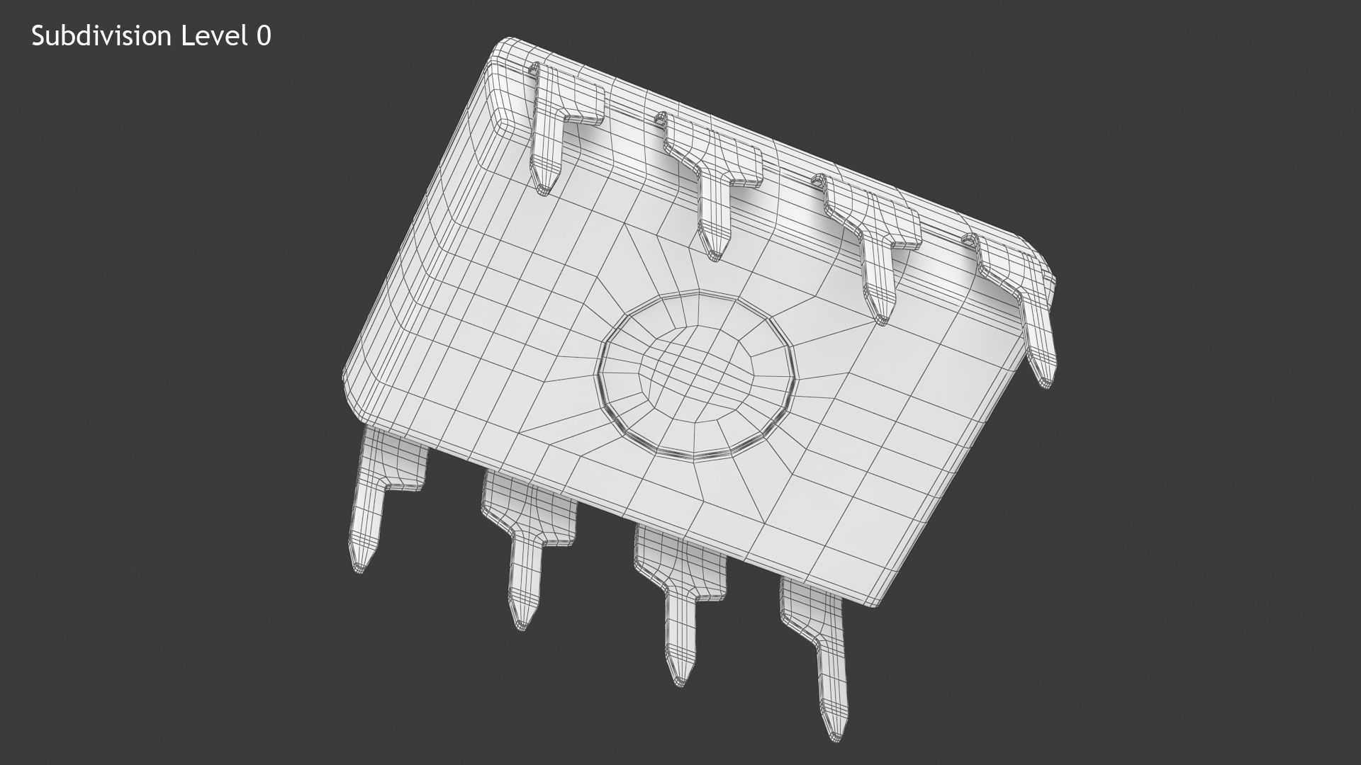 Microchip Small Low-poly 3D model_11