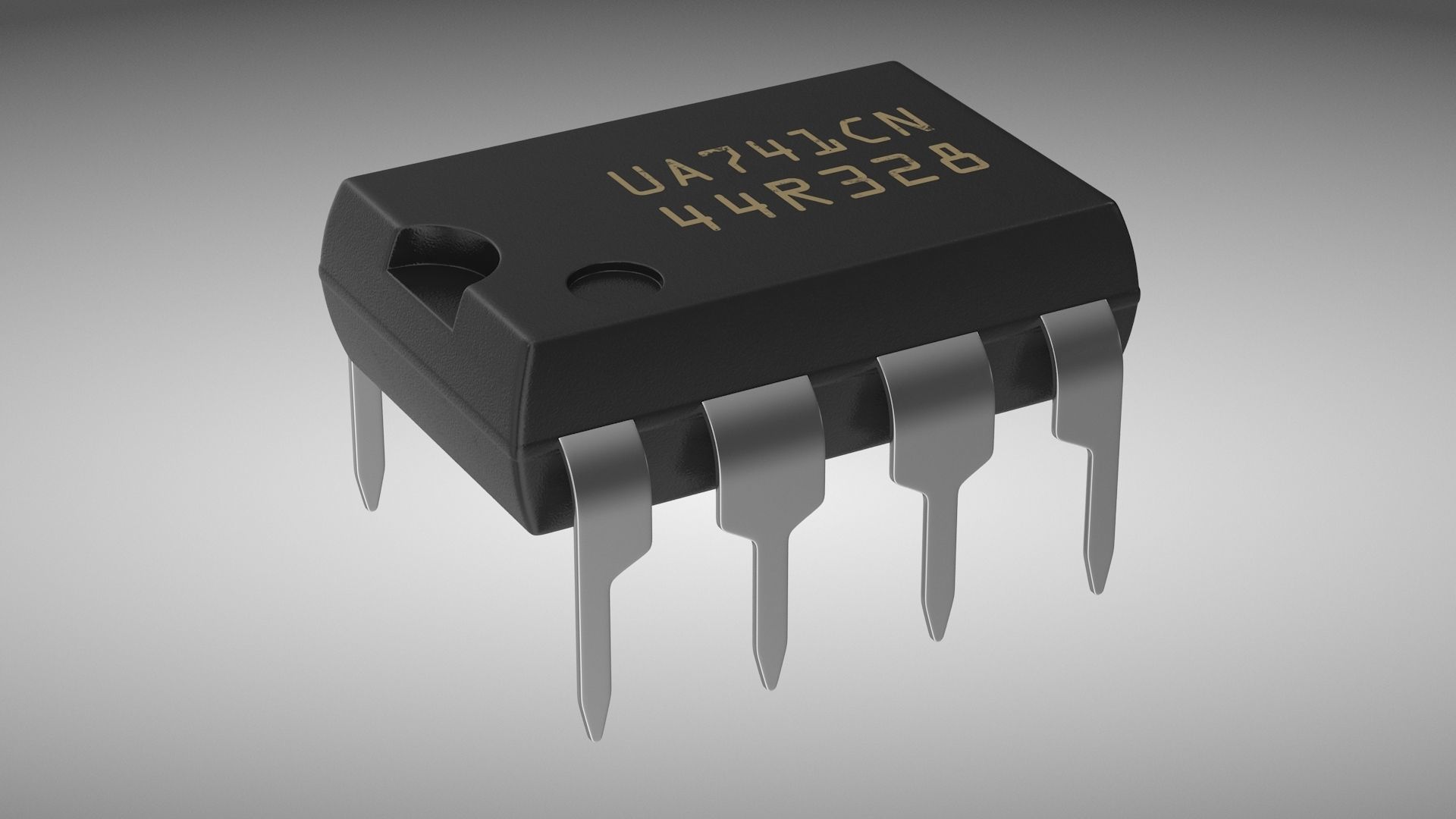 Microchip Small Low-poly 3D model_2