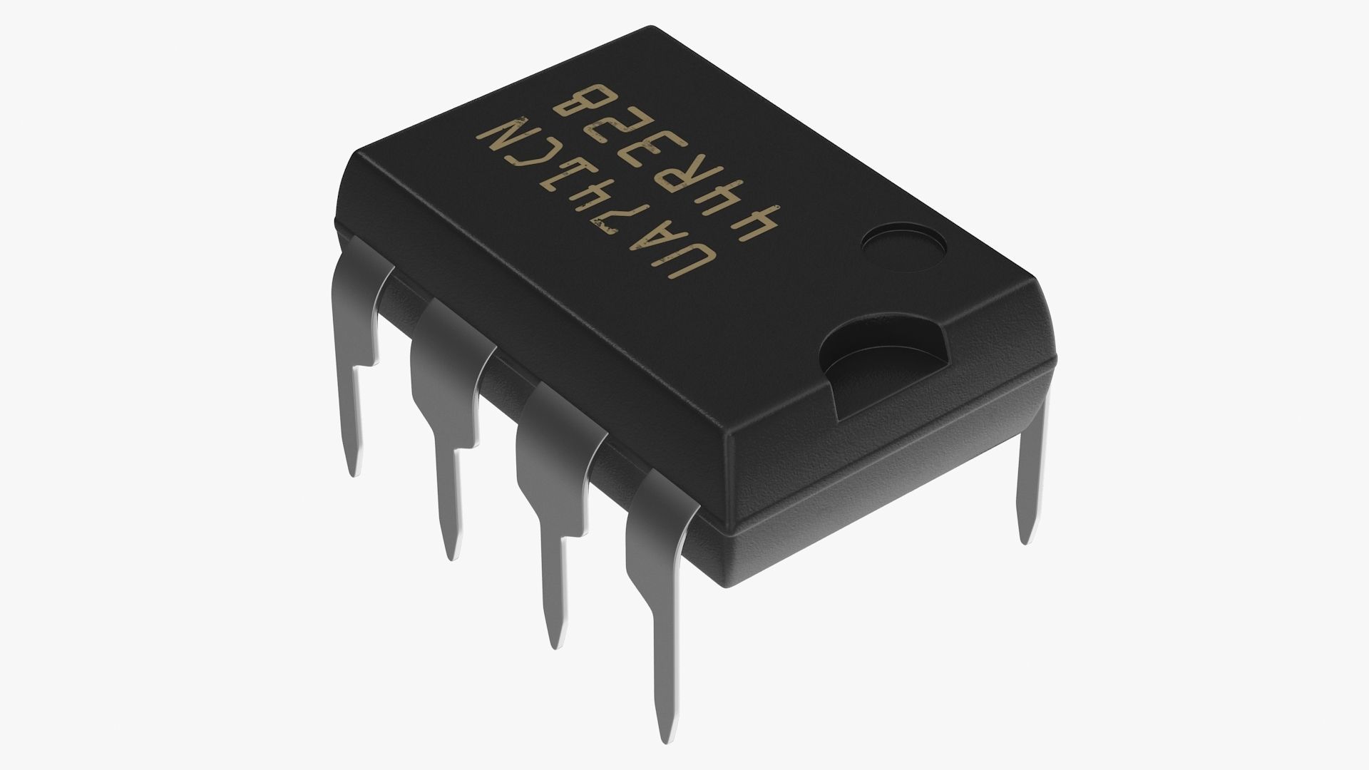 Microchip Small Low-poly 3D model_5