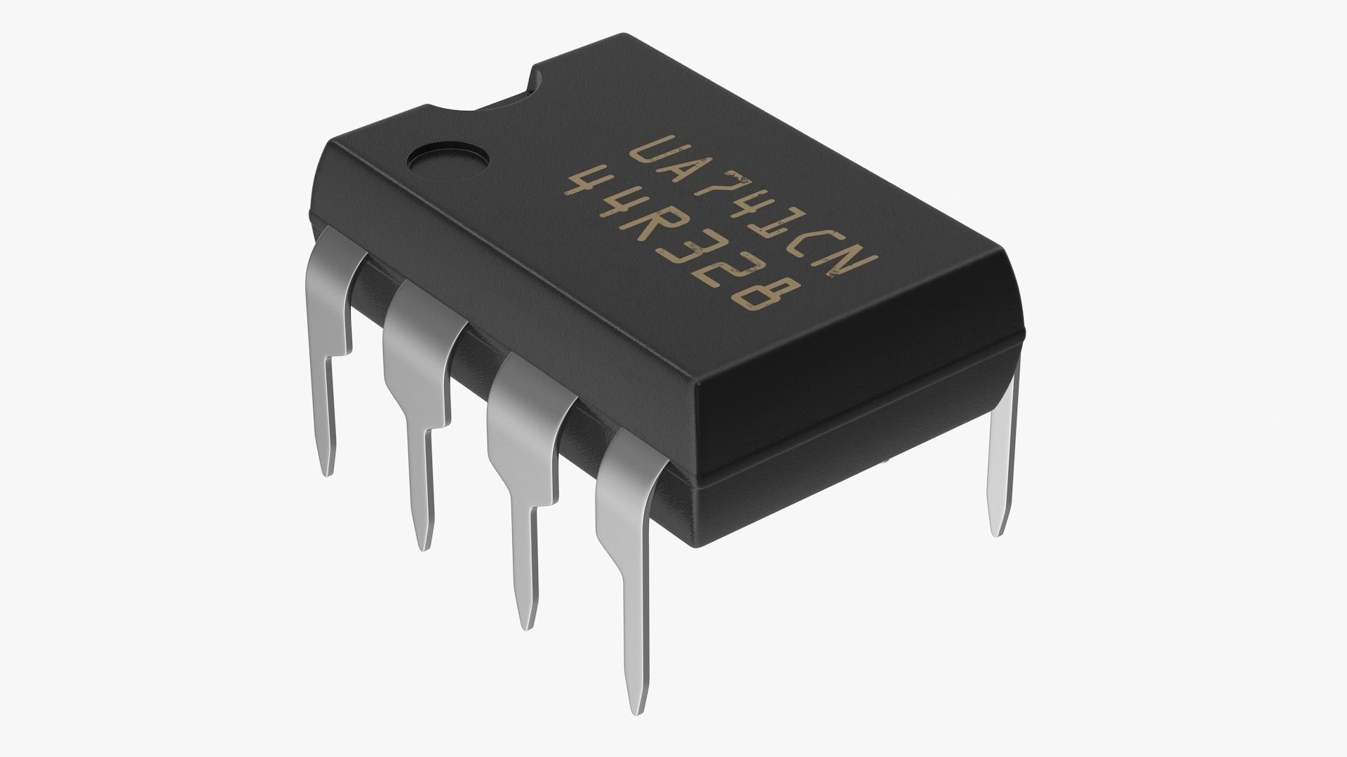 Microchip Small Low-poly 3D model_3