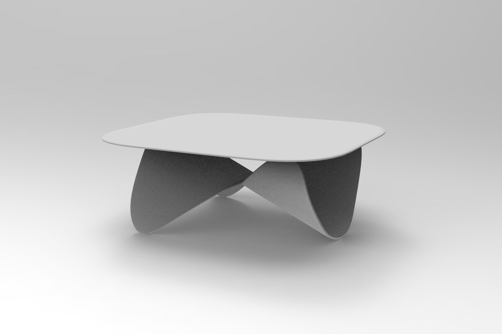 Glass-Table coffee table made of wood and glass Low-poly 3D model_7