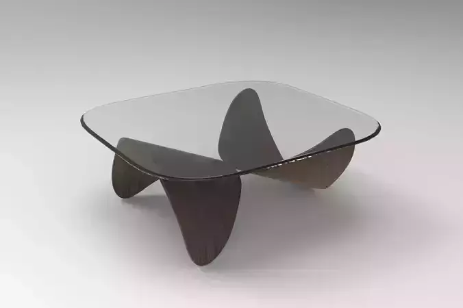 Glass-Table coffee table made of wood and glass