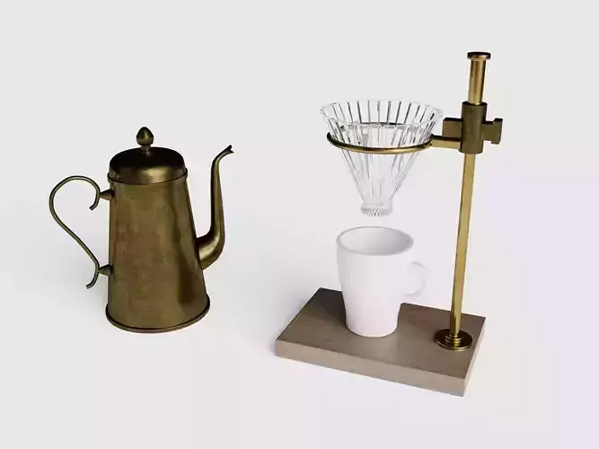 Coffee pot dispenser 3d model
