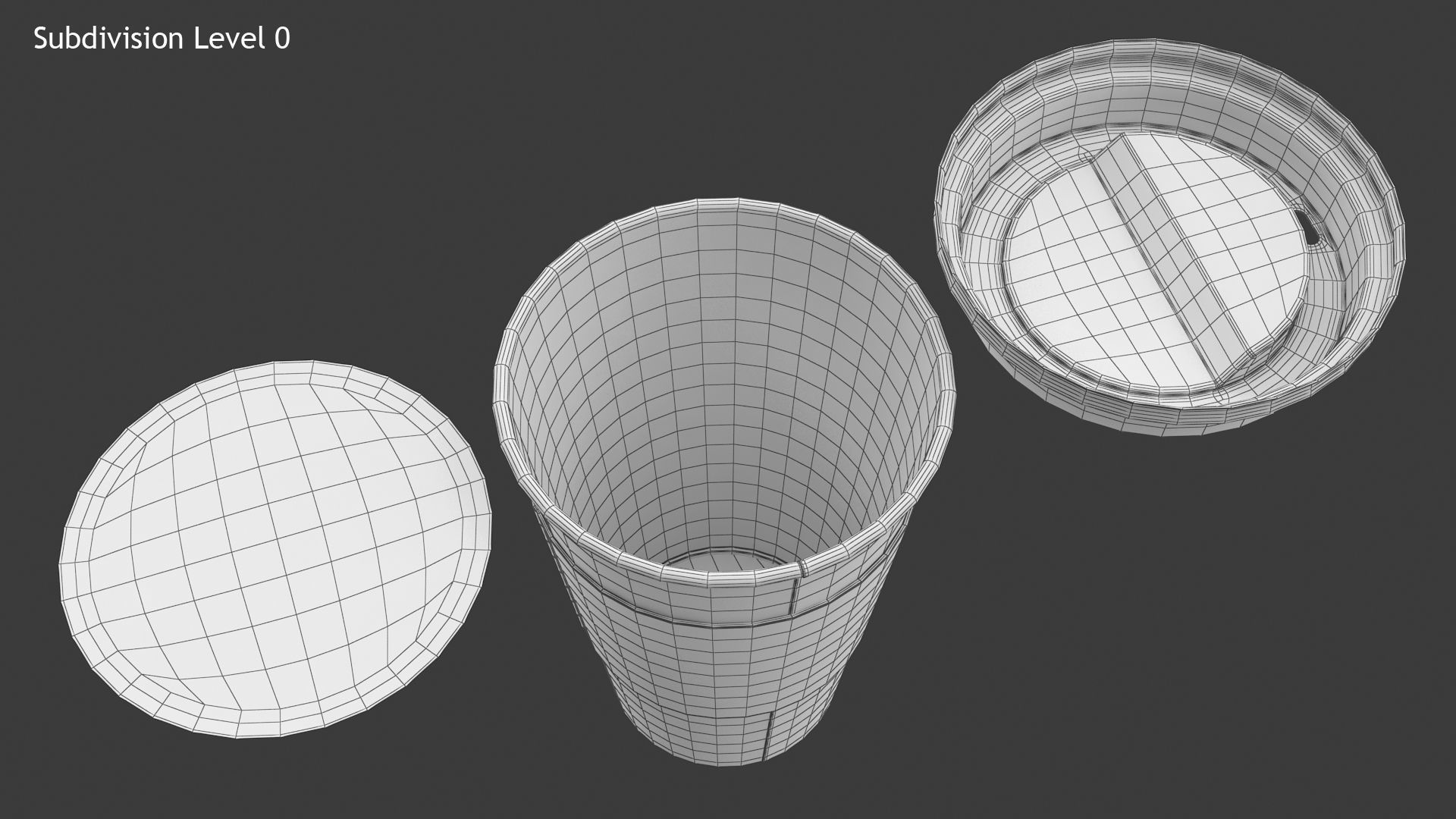 Paper Cup Low-poly 3D model_13