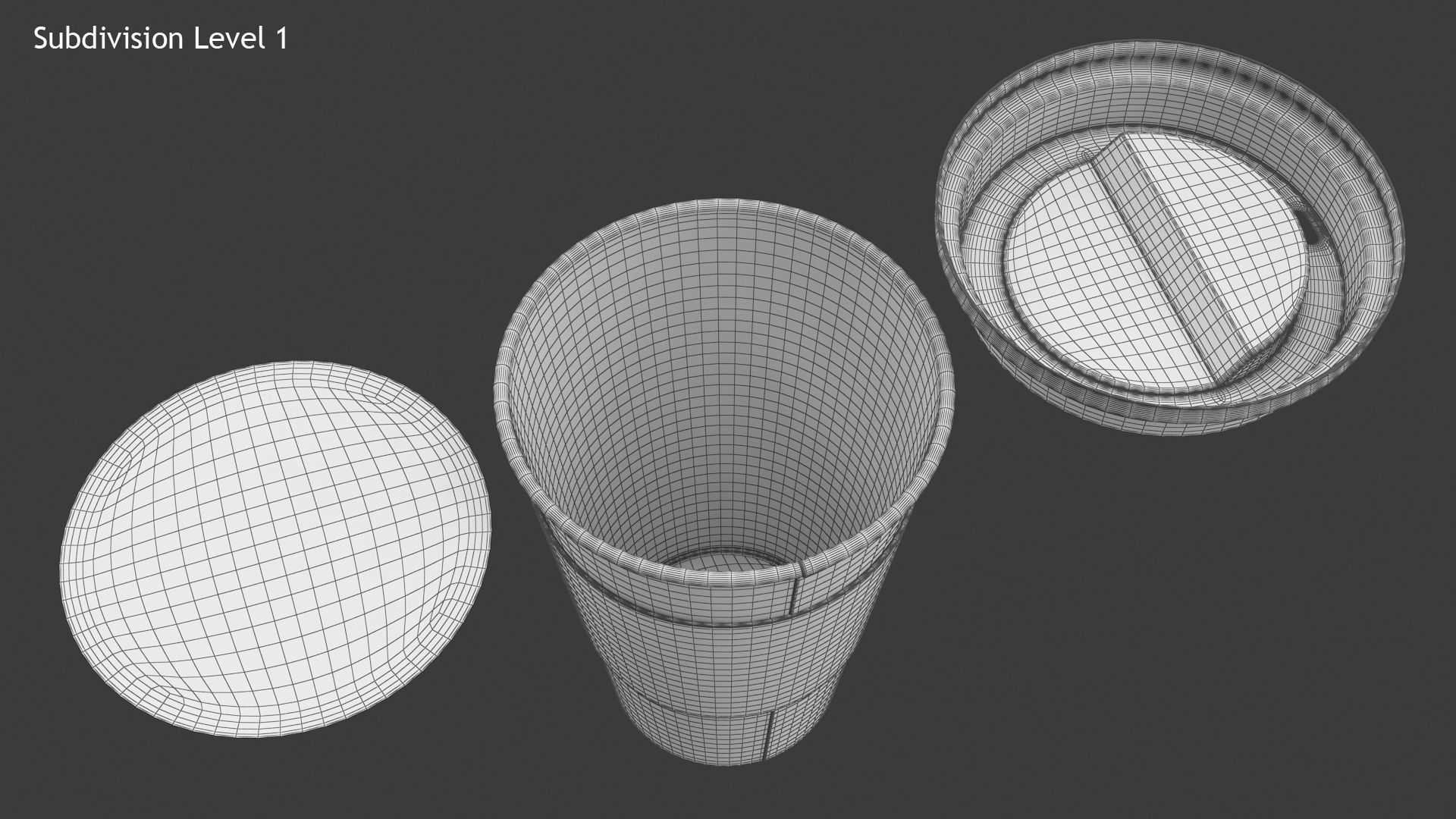 Paper Cup Low-poly 3D model_14