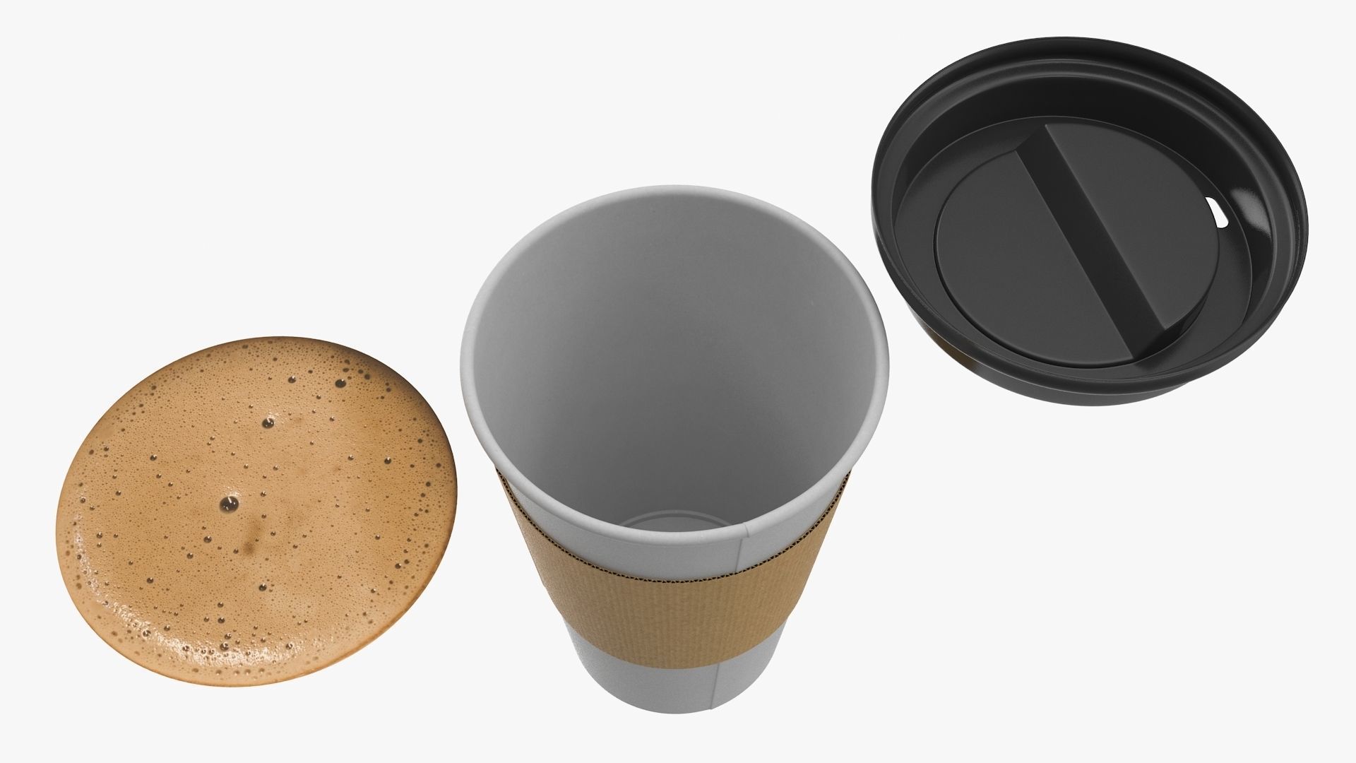 Paper Cup Low-poly 3D model_8