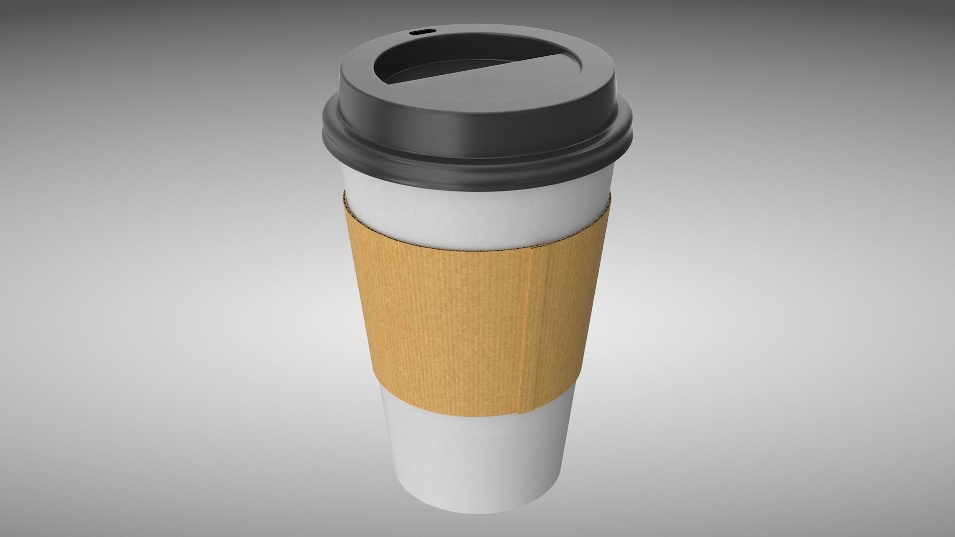 Paper Cup Low-poly 3D model_2