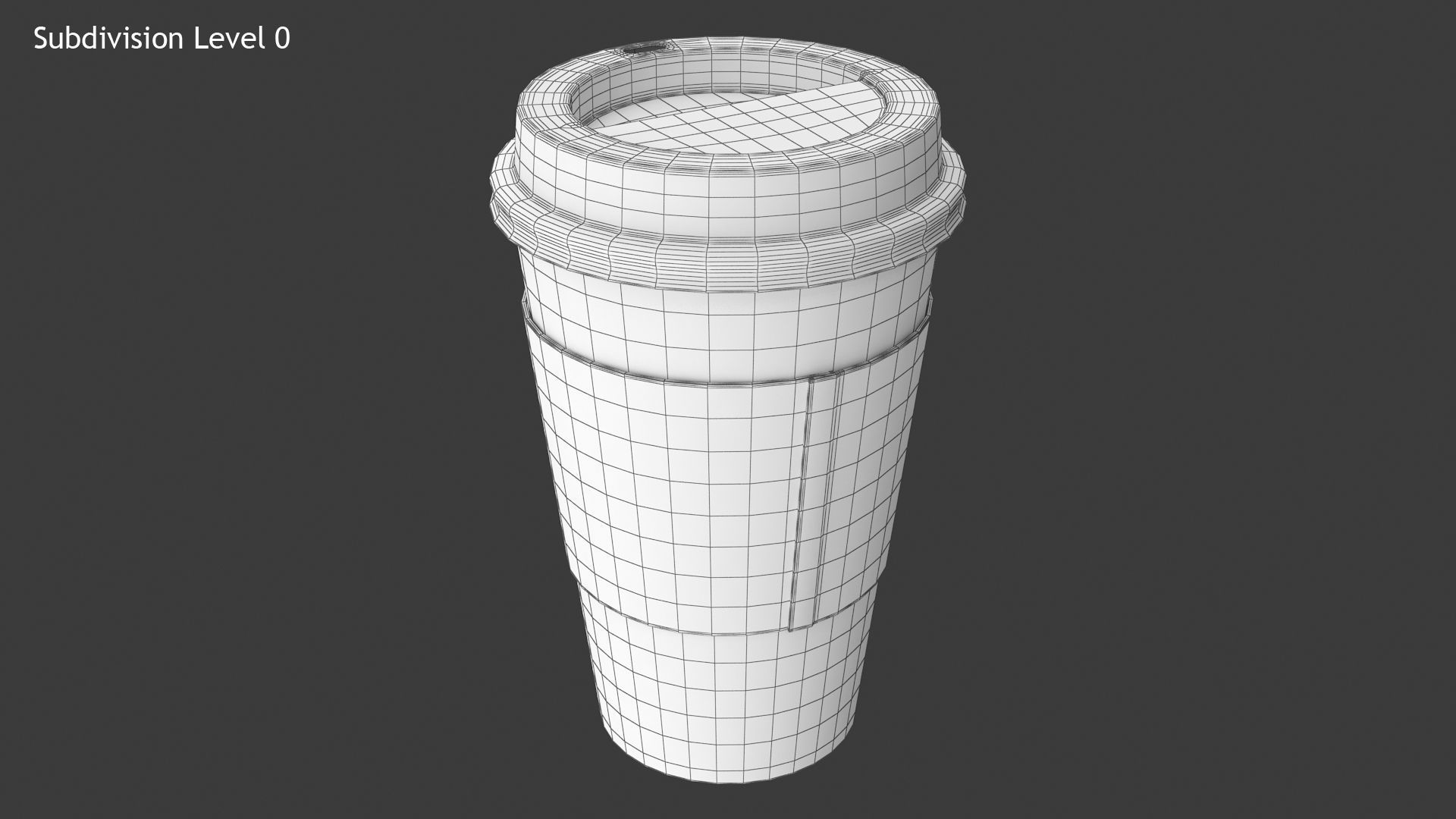 Paper Cup Low-poly 3D model_9